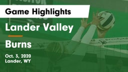 Lander Valley  vs Burns  Game Highlights - Oct. 3, 2020