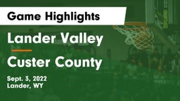 Lander Valley  vs Custer County  Game Highlights - Sept. 3, 2022
