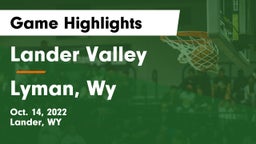Lander Valley  vs Lyman, Wy Game Highlights - Oct. 14, 2022