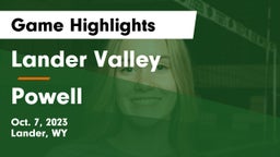 Lander Valley  vs Powell  Game Highlights - Oct. 7, 2023