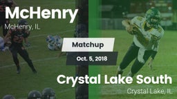 Matchup: McHenry  vs. Crystal Lake South  2018