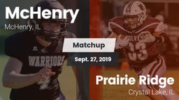 Matchup: McHenry  vs. Prairie Ridge  2019