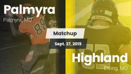 Matchup: Palmyra  vs. Highland  2019