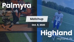 Matchup: Palmyra  vs. Highland  2020