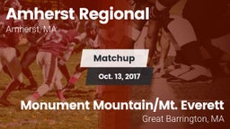 Matchup: Amherst Regional vs. Monument Mountain/Mt. Everett  2017