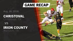 Recap: Christoval  vs. Irion County  2016