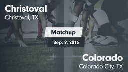 Matchup: Christoval vs. Colorado  2016