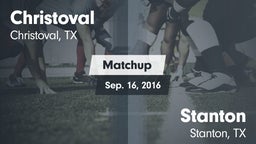 Matchup: Christoval vs. Stanton  2016
