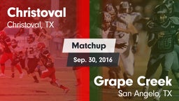 Matchup: Christoval vs. Grape Creek  2016
