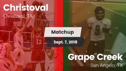 Matchup: Christoval vs. Grape Creek  2018