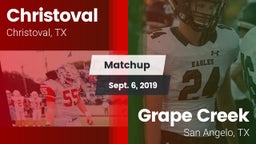 Matchup: Christoval vs. Grape Creek  2019