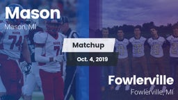Matchup: Mason vs. Fowlerville  2019