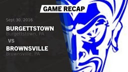 Recap: Burgettstown  vs. Brownsville  2016