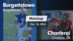 Matchup: Burgettstown vs. Charleroi  2016