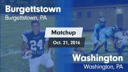 Matchup: Burgettstown vs. Washington  2016