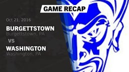 Recap: Burgettstown  vs. Washington  2016