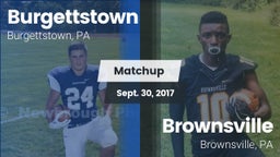 Matchup: Burgettstown vs. Brownsville  2017