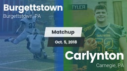 Matchup: Burgettstown vs. Carlynton  2018