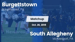 Matchup: Burgettstown vs. South Allegheny  2018