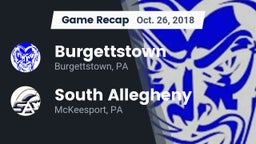 Recap: Burgettstown  vs. South Allegheny  2018