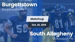 Matchup: Burgettstown vs. South Allegheny  2019