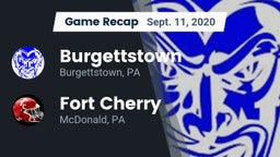 Recap: Burgettstown  vs. Fort Cherry  2020