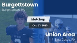 Matchup: Burgettstown vs. Union Area  2020
