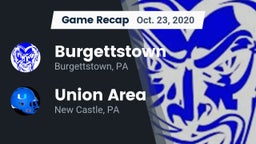 Recap: Burgettstown  vs. Union Area  2020