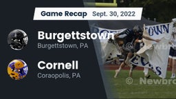 Recap: Burgettstown  vs. Cornell  2022