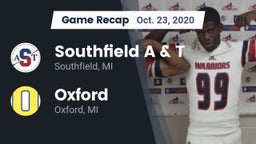 Recap: Southfield A & T vs. Oxford  2020