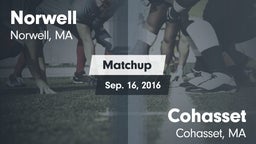 Matchup: Norwell vs. Cohasset  2016