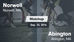 Matchup: Norwell vs. Abington  2016