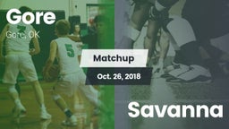 Matchup: Gore vs. Savanna 2018