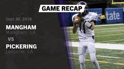 Recap: Mangham  vs. Pickering  2016