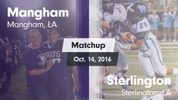 Matchup: Mangham vs. Sterlington  2016