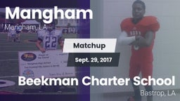 Matchup: Mangham vs. Beekman Charter School 2017