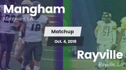 Matchup: Mangham vs. Rayville  2018