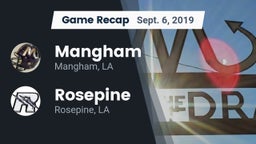 Recap: Mangham  vs. Rosepine  2019