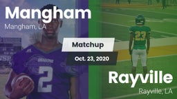 Matchup: Mangham vs. Rayville  2020