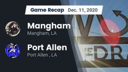 Recap: Mangham  vs. Port Allen  2020