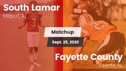 Matchup: South Lamar vs. Fayette County  2020