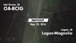 Matchup: Battle Creek-Ida Gro vs. Logan-Magnolia  2016