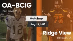 Matchup: Battle Creek-Ida Gro vs. Ridge View  2018