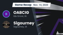 Recap: OABCIG  vs. Sigourney  2020