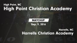 Matchup: High Point Christian vs. Harrells Christian Academy  2016