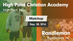 Matchup: High Point Christian vs. Randleman  2016