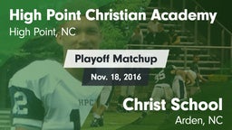 Matchup: High Point Christian vs. Christ School 2016