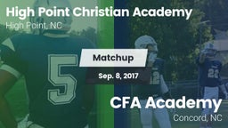 Matchup: High Point Christian vs. CFA Academy 2017