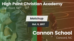 Matchup: High Point Christian vs. Cannon School 2017