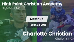 Matchup: High Point Christian vs. Charlotte Christian  2018